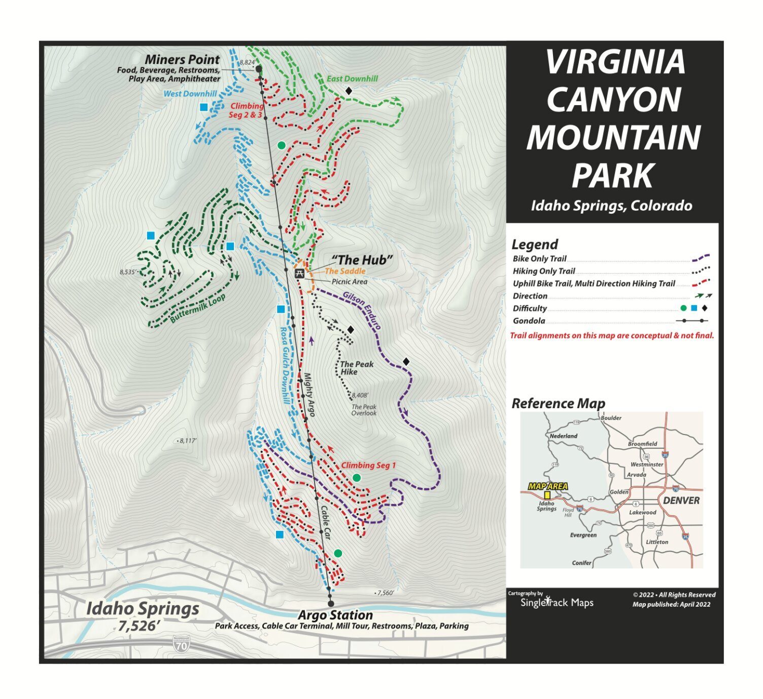 Virginia Canyon Mountain Park Trail Map